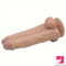 9.6in Realistic Cock Double Penetration Dildo With Ribbed Man Testis