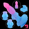 7.48in 8.46in 9.84in Fantasy Big Dog Penis Animal Silicone Flexible Dildo