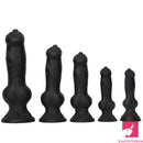 7.28in 7.48in 9.64in 10.62in 13in Big Black Silicone Dog Knotted Dildo