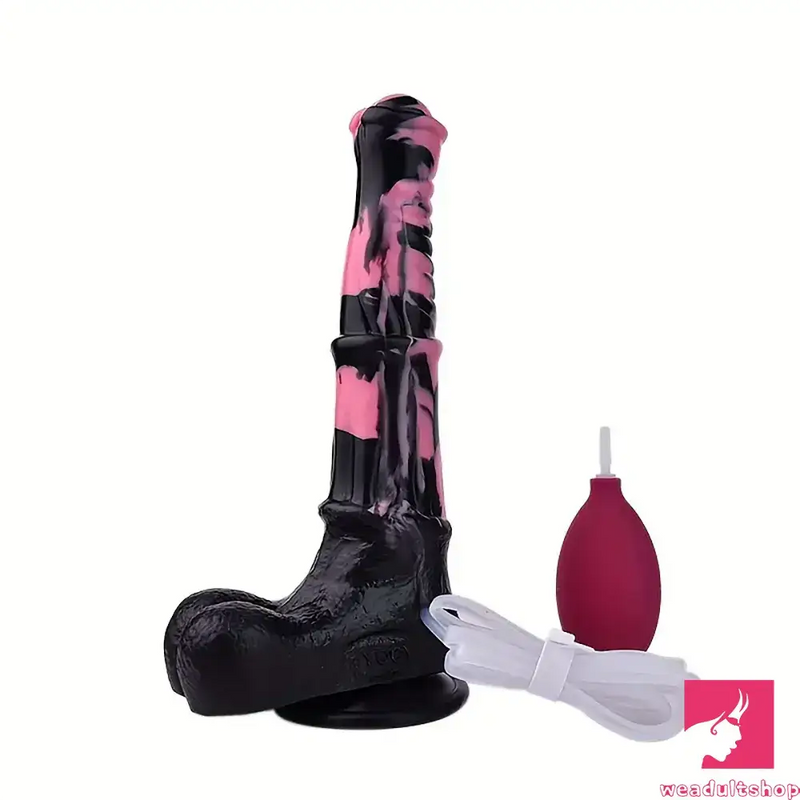 9.64in 13.77 Big Horse Animal Cock Silicone Ejaculation Dildo For Couples