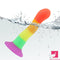 6.89in Colorful Silicone Soft Rainbow Dildo For Anal Vaginal Orgasm