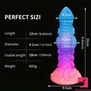 8.66in Silicone Dragon Luminous Real Soft Dildo For Clit Stimulation