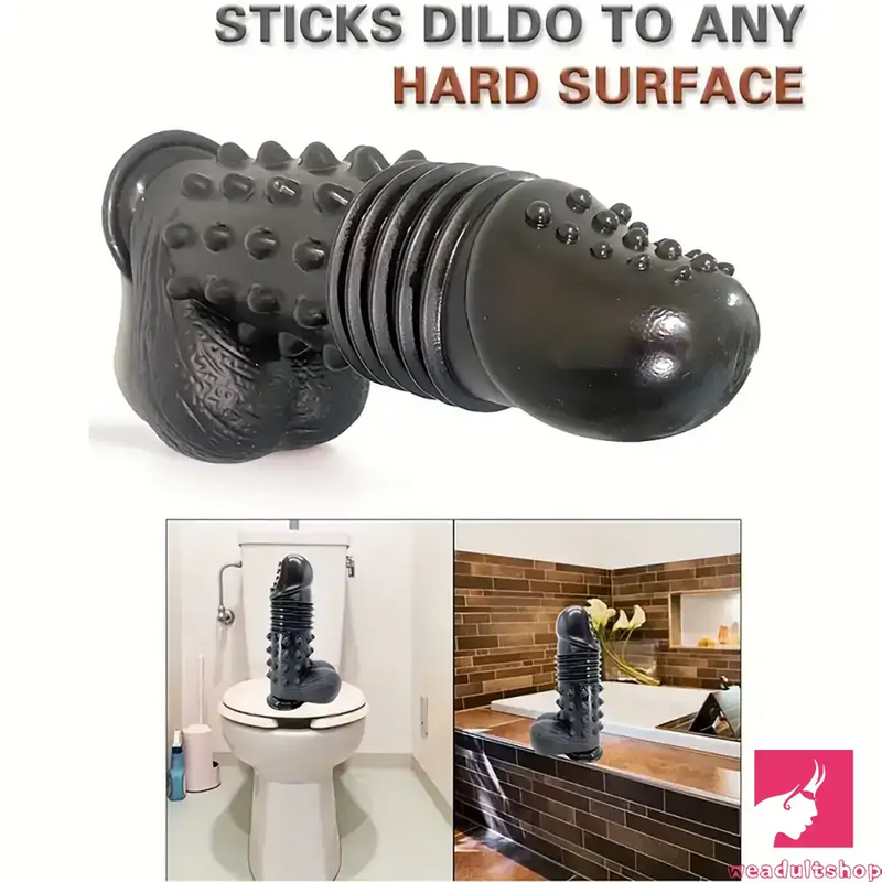 11in Huge Black Spiked Barbed Dildo For Women Men Sex Masturbation