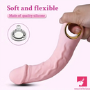 7.08in Liquid Silicone Bendable Soft Vibrating Dildo For Couples