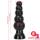 9.84in 13.38in 13.78in 15.74in Big Black Beads Anal Butt Plug Dildo