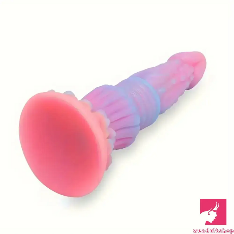 8.46in Fantasy Luminous Monster Silicone Soft Dildo Anal Clit Opener