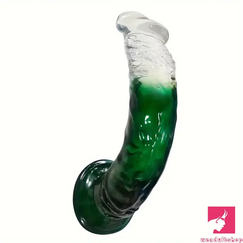 7.28in Soft Silicone Clear Real Dildo For Anus Clitoris Stimulation