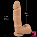 8.46in Realistic Large Silicone Soft Anal Double Layer Dildo For Lesbian