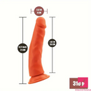 8.27in Soft Big Real Looking Silicone G Spot Dildo For Sex Toy Lovers