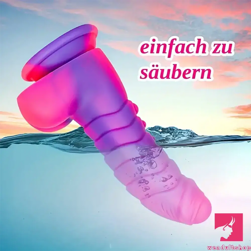 7.48in Uncut Fantasy Silicone Soft Dildo For Anal Prostate Anus