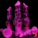 6.65in 7.63in 8.3in 9.25in 10.03in Fantasy Dog Knot Silicone Real Dildo