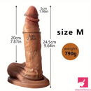 6.88in 9.64in 11.22in Thick Silicone Soft Lifelike Female Dildo Sex Toy