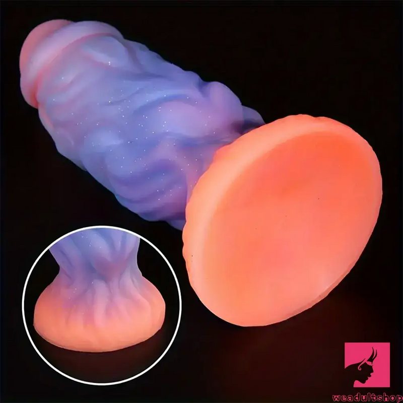 9.06in Fantasy Luminous Silicone Soft Big Dildo For Male Sex Toy