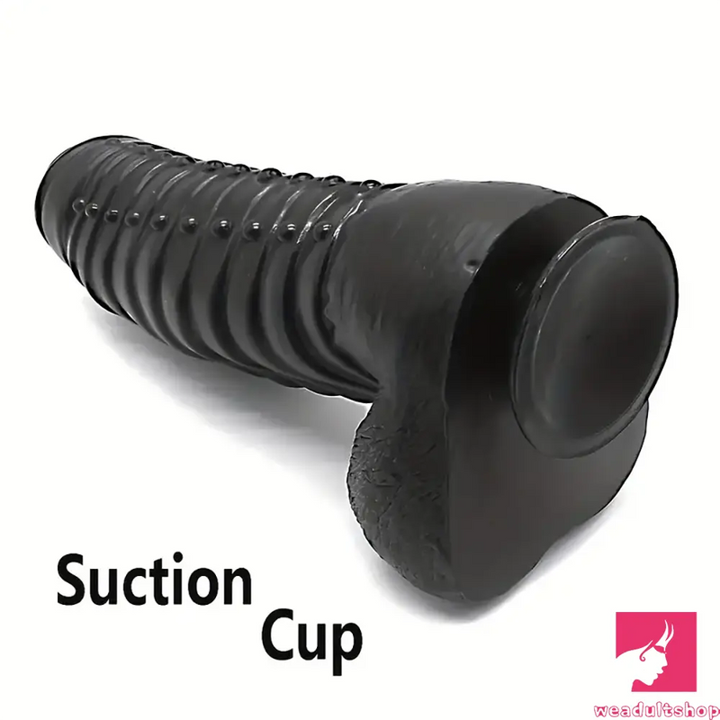 11.8in Realistic Big Black Uncut Spiked Thick Dildo For Female Male Sex