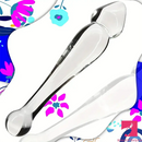 7.68in Unisex Glass Double Heads Dildo External Anal Clit Opener