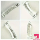 6.5in Clear Unisex Glass Crystal Dildo For Female Male Lesbian Orgasm