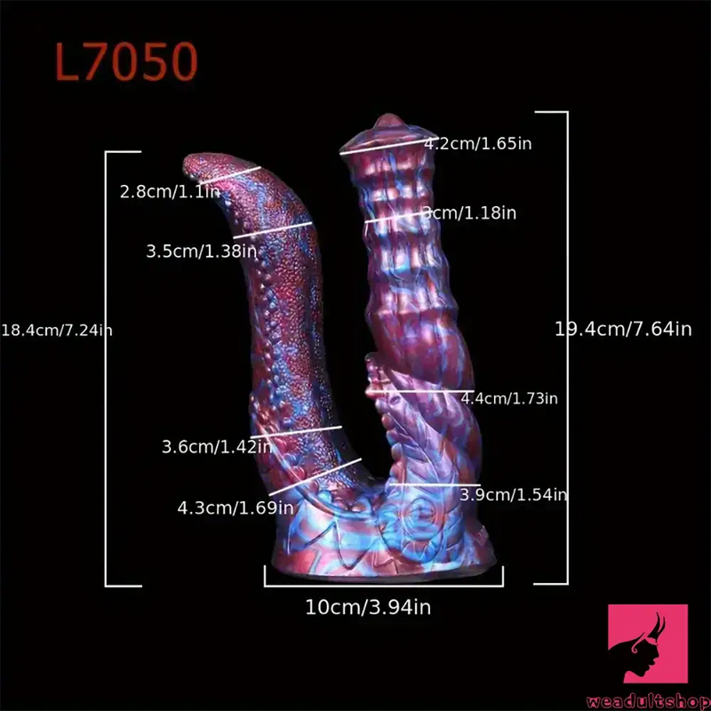 7.64in 7.99in 8.07in Fantasy Silicone Double Heads Dildo For Gay Lesbian