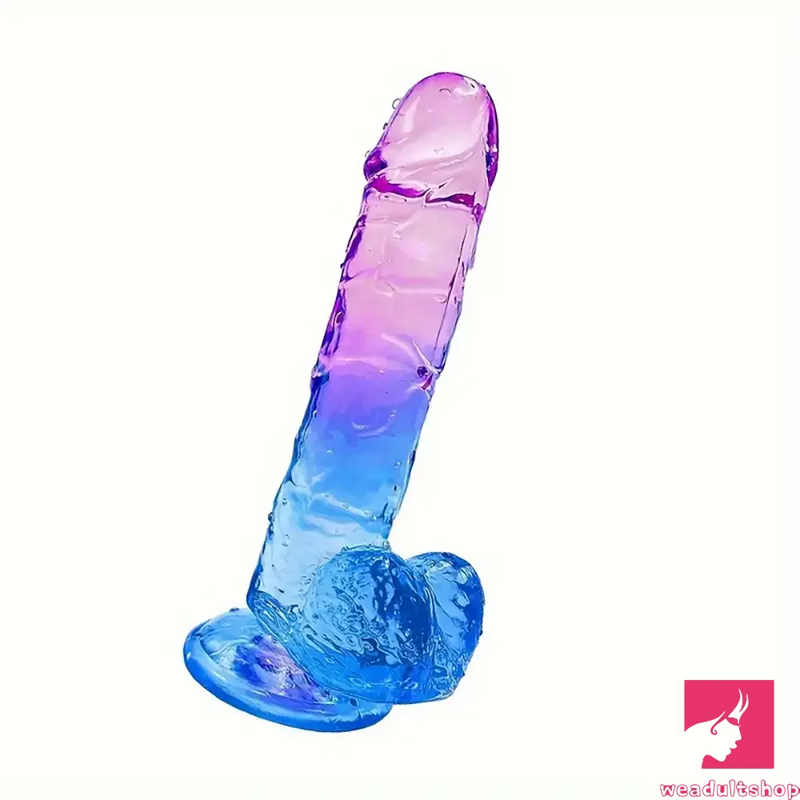 7.5in Soft Silicone Clear Real Dildo For Women Anal Sex Stimulator