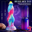 10.2in Odd Big Soft Silicone Monster Thrusting Vibrating Real Dildo