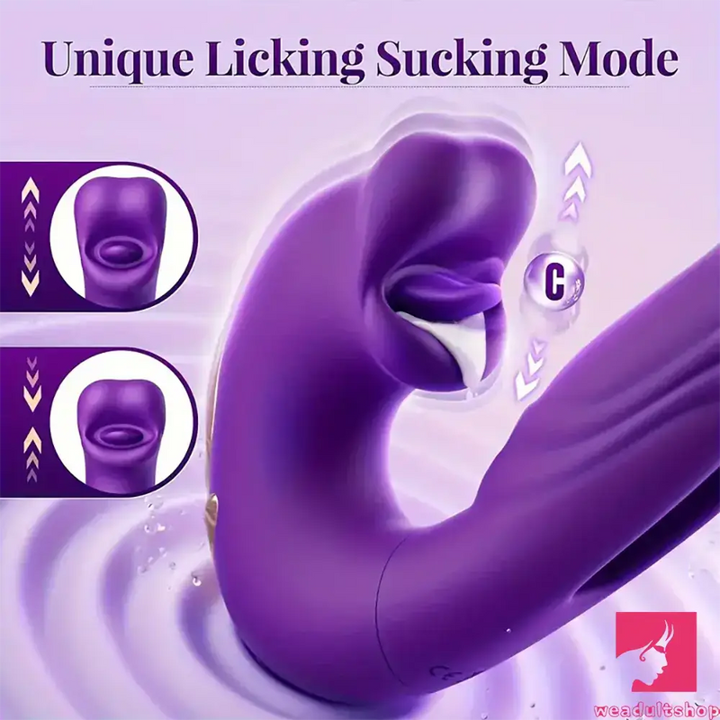 6.92in Dual Heads Auto Thrusting Lucking Sucking Vibrating Dildo