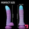 8.15in 9.06in Mixed Color Silicone Gradient Big Soft Odd Dildo Adult Toy