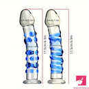 6.9in Clear Spiked Spiral Glass Dildo For Anal Vaginal Orgasm