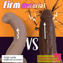 8in Big Silicone Cock Realistic Ebony Dildo BDSM Sex Toy For Anus