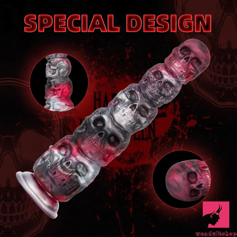 8.66in 11.85in 7.87in 11.02in Pumpkin Skull Fantasy Soft Dildo For Halloween