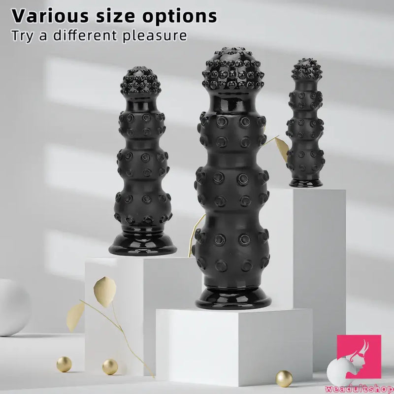 6.7in 9.84in 13.38in Super Black Animal Octopus Female Anal Plug Dildo