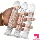 6.9in Clear Real Glass Crystal Dildo For G-Spot Vaginal Sex Orgasm