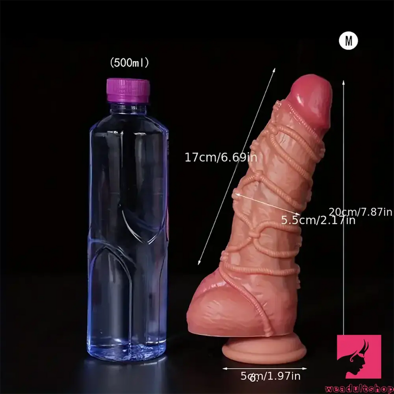 7.8in 7.87in 10.63in Fantasy Real Skin Silicone SM Bondage Real Dildo