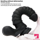 8.07in Black Fantasy Double Layer Silicone Soft Scale Caterpillar Dildo