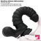 8.07in Black Fantasy Double Layer Silicone Soft Scale Caterpillar Dildo