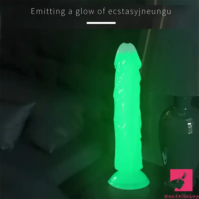 6.3in 7.09in 7.48in 8.27in 8.86in Luminous Real Dildo For Anus Clit