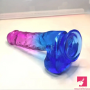 7.01in Real Silicone Soft Smooth Crystal Dildo For Anal Stimulation