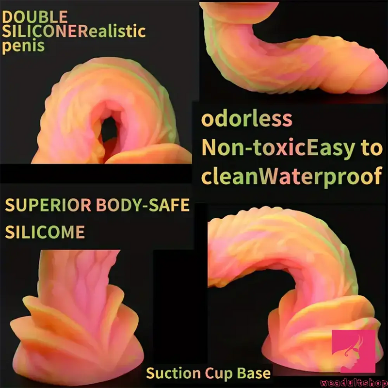 7.09in 8.66in Soft Silicone Monster Colorful Dildo For Women Men Sex