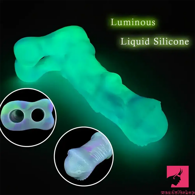 8.07in Silicone Soft Dildo Sleeve Horse Animal Luminous Cock Extender