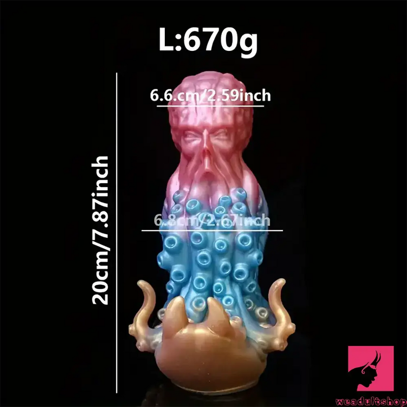 5.7in 7.87in Tentacle Octopus Silicone Soft Dildo For Women Anus