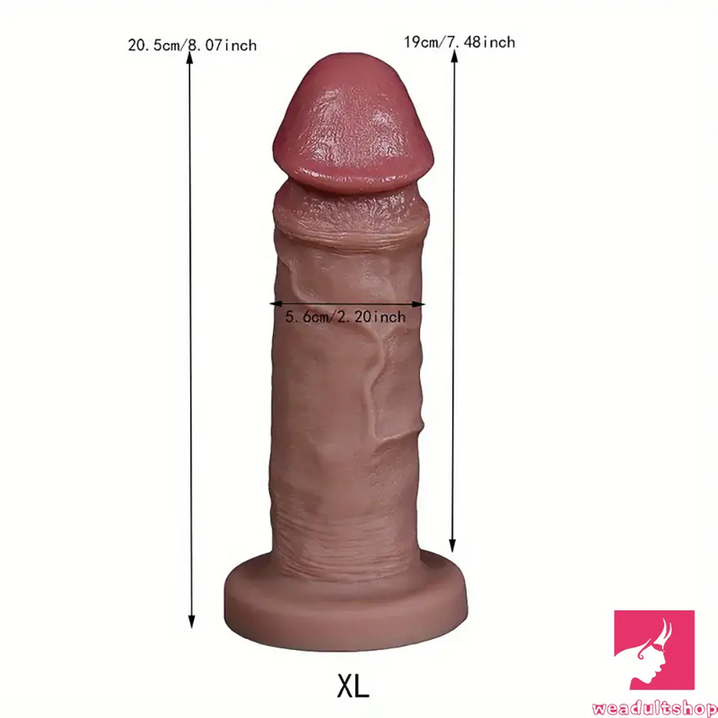 7.08in 8.07in Soft Flexible Silicone Big Dildo For Women Love Sex