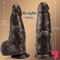 9.84in Superb Skin Sensation Real Thick Ebony Dildo For Female Men