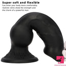 7.28in 7.48in 9.64in 10.62in 13in Big Black Silicone Dog Knotted Dildo