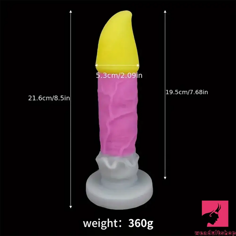 8.5in Brush Silicone Big Soft Dildo For Women Men Couple Female Sex