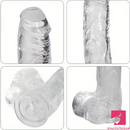 7.3in Clear Real Skin Like Dildo For Female Male Love Pleasure Love