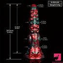 9.65in Silicone Big Soft Thick Tentacle Octopus Monster Sex Dildo