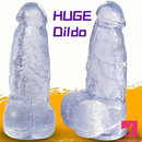 9.25in Realistic Clear Rubber Dildo With Small Conical Head Love Toy