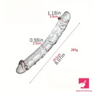 6.49in 8.26in Glass Dual Heads Dildo For Anal Vaginal Orgasm