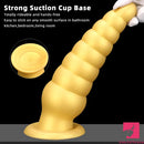 10.63in Soft Silicone Big Gold Butt Plug Dildo For Anal Expansion Orgasm