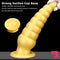 10.63in Soft Silicone Big Gold Butt Plug Dildo For Anal Expansion Orgasm