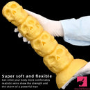 14.37in Nice Large Soft Long Fantasy Silicone Scary Skull Dildo