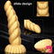 5.51in 7.87in 10.23in Gold Silicone Soft Fantasy Dildo For Anal Sex